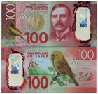 2015 2016 New Zealand 100 Dollars Polymer P 195 New Unc Banknotes