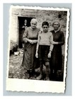 Vintage 1940 s Photograph Post Ww2 Older European Woman With Boy In Italy