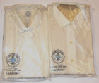 2 Unused Vtg 1960s Arrow Cum Laude White Dress Shirts    Sanforized Cotton 16x33