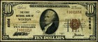 Weston Oh-ohio  10 1929 T-1 National Bank Note Ch  6656 First Nb Fine 