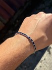 Silver Sapphire Tennis Luxury Blue Sapphire Link Bracelet