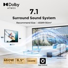 Ultimea Poseidon D80 7 1 Dolby Atmos Soundbar With 6 5  Wireless Subwoofer 460w