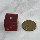 Vintage Red Bakelite Dice 1 2  Sb7-2