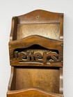 Vintage Wooden Wall Letters Bills Mail Organizer Sorter Cut Out Letters Key Hook