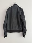Buffalo David Bitton Men   s Black Leather Bomber Jacket