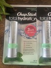 3pk Chapstick Total Hydration 3 In 1 Lip Care Cooling Peppermint 0 12 Oz Ea