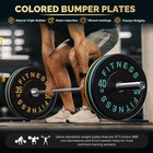 2  Inch Bumper Plates Barbell Rubber Olympic Weight Plates Set Home Gym Strength