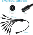 Zosi Dc 1 Female To 8 Male Output Power Splitter Cable Y Adapter For Cctv Access