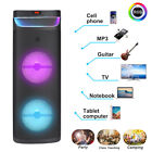 Portable Bluetooth Party Speaker Dual 10  Woofer Heavy Bass Sound System W  Mic