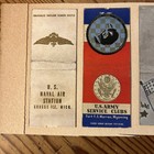 Vintage Match Book Covers Matches Strike Ads Auto Gas Hotel Sports Military Old