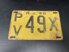 1948 48 New Jersey Nj License Plates  Matching Pair  Pv49x Embossed Metal