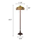 Cora Victorian-style 2-light Dark Bronze Finish Floor Lamp 18  Wide