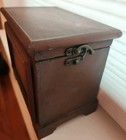 Vintage Wood Wooden Picture  Trinket  Recipe storage Box Planter  8 x7 x5  