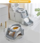 Foldable Toddler Potty Training Toilet Seat Potty Seat W steps Ladder Step Stool