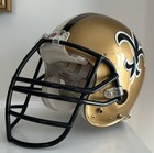 Vintage 1983 Riddell Full Sized Large New Orleans Saints Helmet  Wd1 Size 7-1 2 