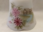 Vtg Fenton Art Glass 7669dz Creamy Satin Musical Old Mill Hand Painted Bell nwob