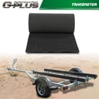 Black Ribbed Bunk Carpet   Marine Boat Trailer Runners   Outdoor - 12  X 12 