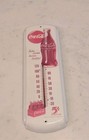Vintage Coca Cola   Coke Metal Thermometer Wall Decor Sign 17 x5 