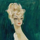 Jean-gabriel Domergue  handmade  Signed Oil Painting On Canvas Art Deco