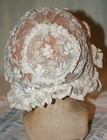 Beautiful Antique French Net   Lace Embroidered Baby doll Hat