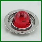 Watermelon Red Led Light Stainless Steel Flange Mount Semi Trucks -set Of 2