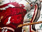91 Jack Davis Georgia Bulldogs Print Team Signed Garrison Hearst Eric Zeier Goff