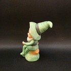 Vintage Ceramic Christmas Elf Gnome Pixie Figurines Korea Leprechaun Vtg
