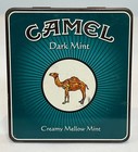 Vintage Camel Dark Mint Cigarettes Tin Metal Advertising Box Tobacciana