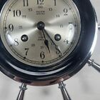Vintage Salem Ships Bell Jeweled 8 Days Clock  Solid Brass   Made In Usa