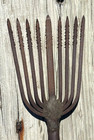 Antique Hand Forged Wrought Iron 8-tine Fish eel Gig Spear Greenport Long Island