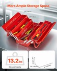 Vevor 18  3-tier 5-tray Metal Cantilever Tool Box W handle   Lock  Red