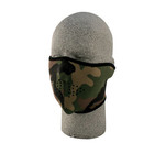 Zan Headgear Half Face Mask Woodland Camo Neoprene Reversible Vented