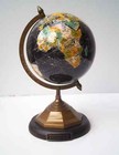 Black World Globe Map Vintage Style Table Decor Earth Atlas Gift For Kids