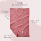 Butterblu Bailey 10-pack Burp Cloths 100  Organic Cotton Knit For Newborn   Baby
