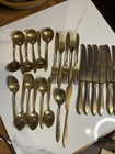 Vintage Dirigold Dirilyte Goldware Regal Flatware Set Of 25 Peices