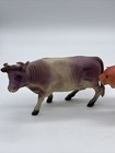 Lot Of 2 Vintage Celluloid Plastic Farm Animal Bull And Tiger Made In Japan