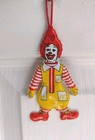 1983 Mcdonalds Ronald Mcdonald Plastic Vinyl Christmas Ornament Happy Meal 80s