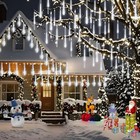 Christmas Lights Outdoor  Meteor Shower Lights 8 Tubes 192led Ul Certified Snow 