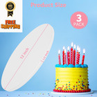 3 Pcs 12-inch Cake Drums  Sturdy Boards  1 2  12 Inch  3 Pcs   White 