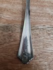 Wm Rogers Pat 14 Silver Plate Serving Spoon Rose Imprint  With Monogram - Vtg