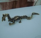 Solid Brass Chinese Flying Dragon Figurine Statue