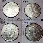 Lot Of 3    P     Morgan Silver Dollars  1878-1921    Mixed Date-uncirculation