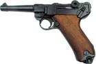 Denix German Luger Parabellum P-08 Non-firing Prop Gun Wood Grips In Full Size