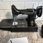 Vintage Singer Featherweight 221 Sewing Machine 1952 W case  Manual  Huge Lot 