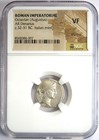 Augustus Ar Denarius Silver Octavian Roman Coin 32-31 Bc - Certified Ngc Vf