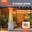 Vevor Propane Patio Heater 48000btu Pyramid W wheels For Outdoor Patio Silver