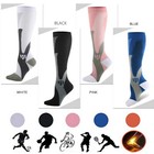 1 5 Pairs 30-40 Mmhg Compression Socks - Knee High Support For Running   Sports