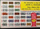1948 Every State License Plates Large Ink Blotter Los Angeles Real Estate Co 