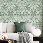 17 3 x118  William Morris Peel And Stick Pink Blue Lily Pomegranate Wallpaper