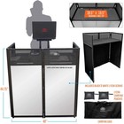 Axcessables Portable Dj Facade Booth With Black And White Lighting Scrims  Ca   